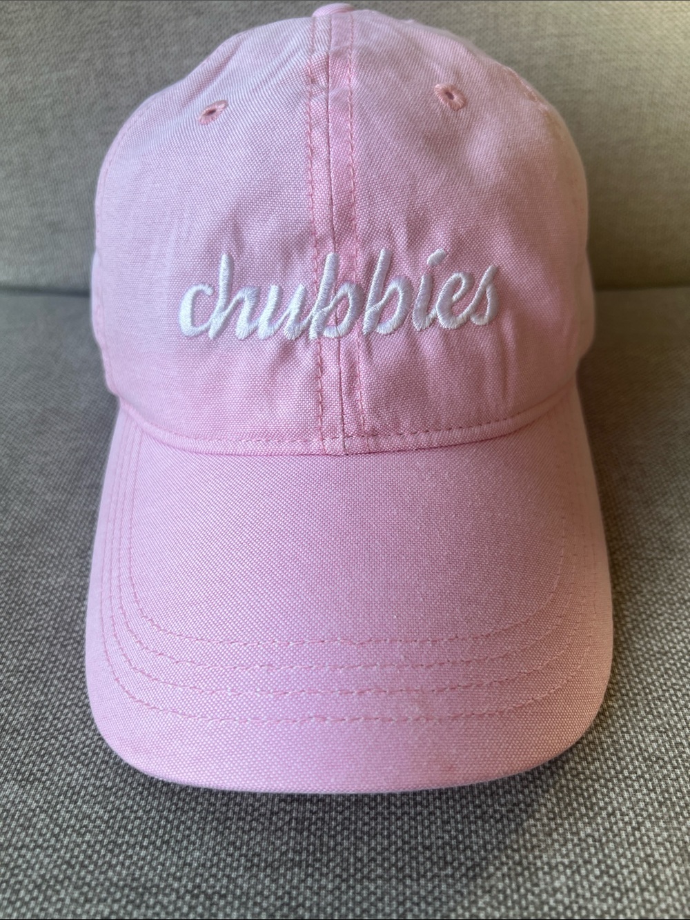 Chubbies Light Pink Script Logo Cap